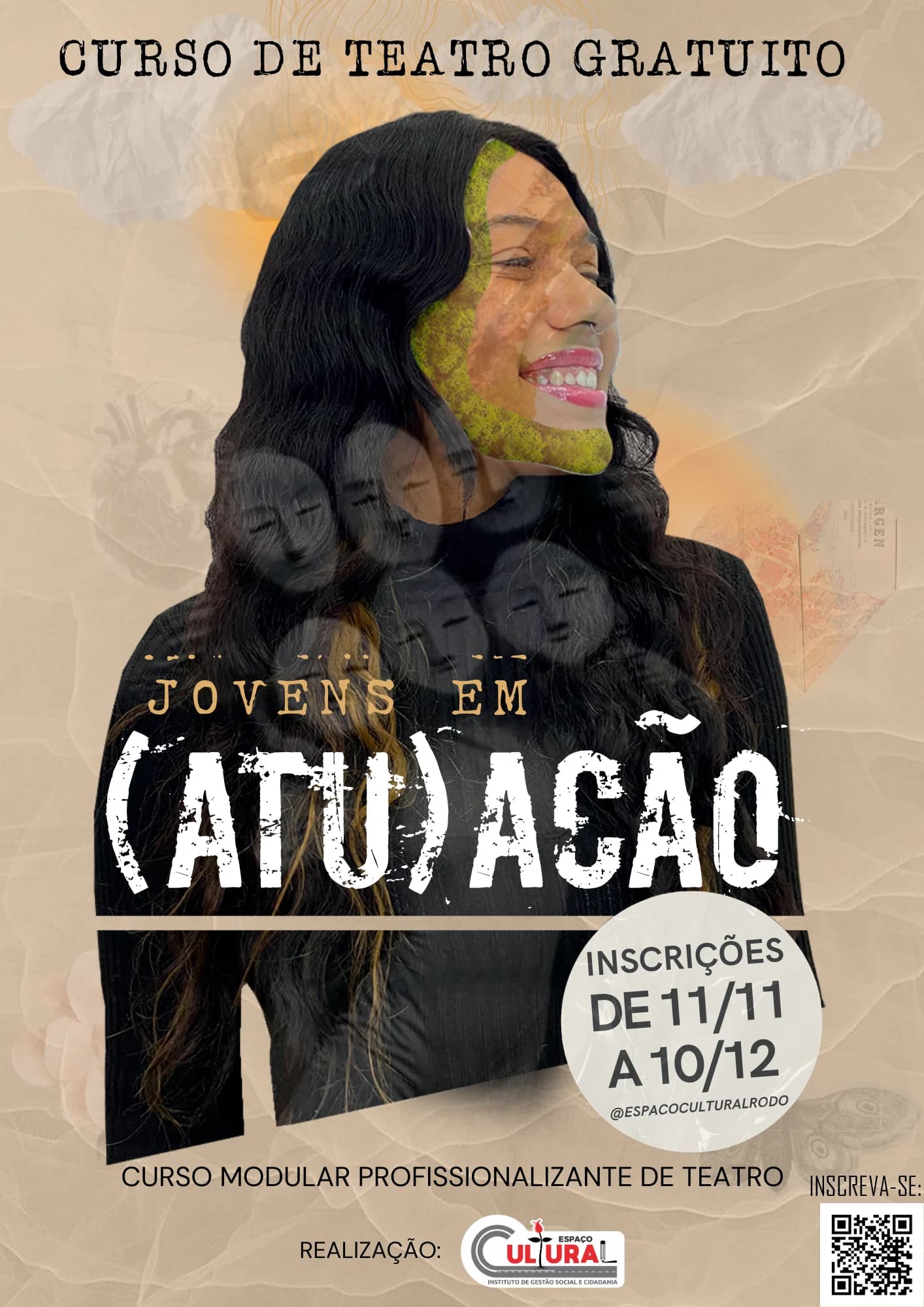 Inscrições Abertas para o Curso de Teatro “Jovens em (atu)Ação” 2025